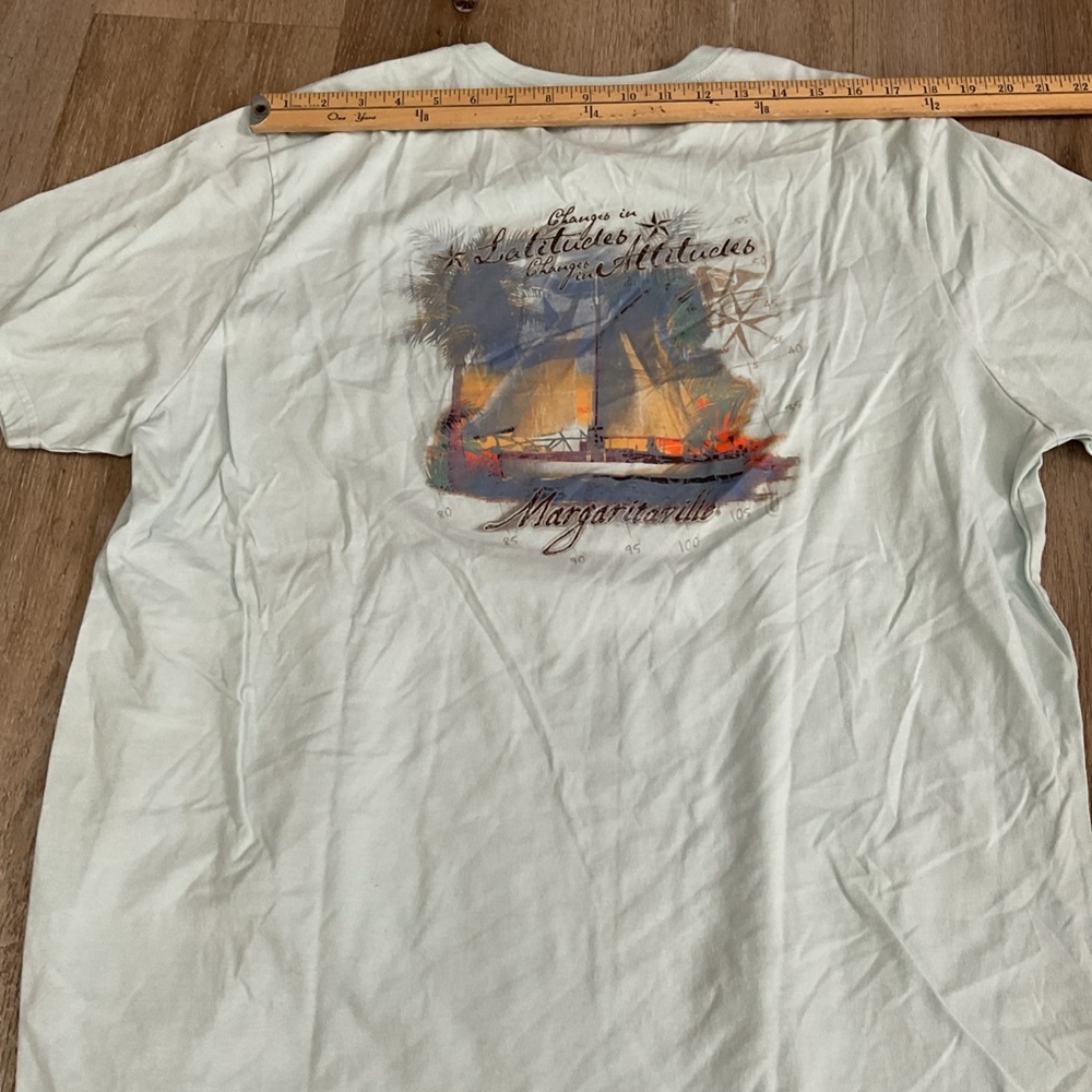 Margaritaville - Soft Blue Short Sleeve Graphic Tee - Men’s Size X-Large - Picture 7 of 12
